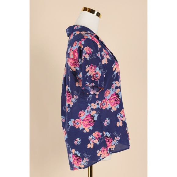 Sz M ModCloth Call It A Classic Silk Camp Collar Western Cowgirl Shirt GUC - Picture 3 of 6